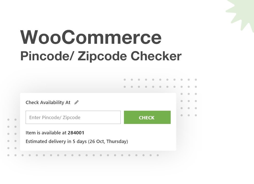 WooCommerce Pincode/ Zipcode Checker